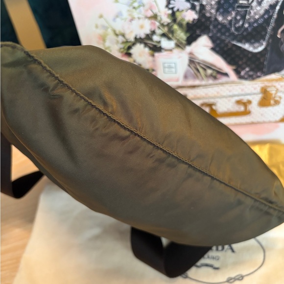 Prada Tessuto Nylon Messenger Bag in Olive Green with Dust Bag - Picture 10 of 13
